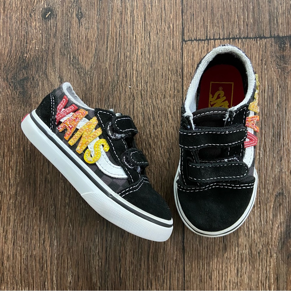 Vans old Skool C suede checkerboard spellout sneakers shoes 7.5C